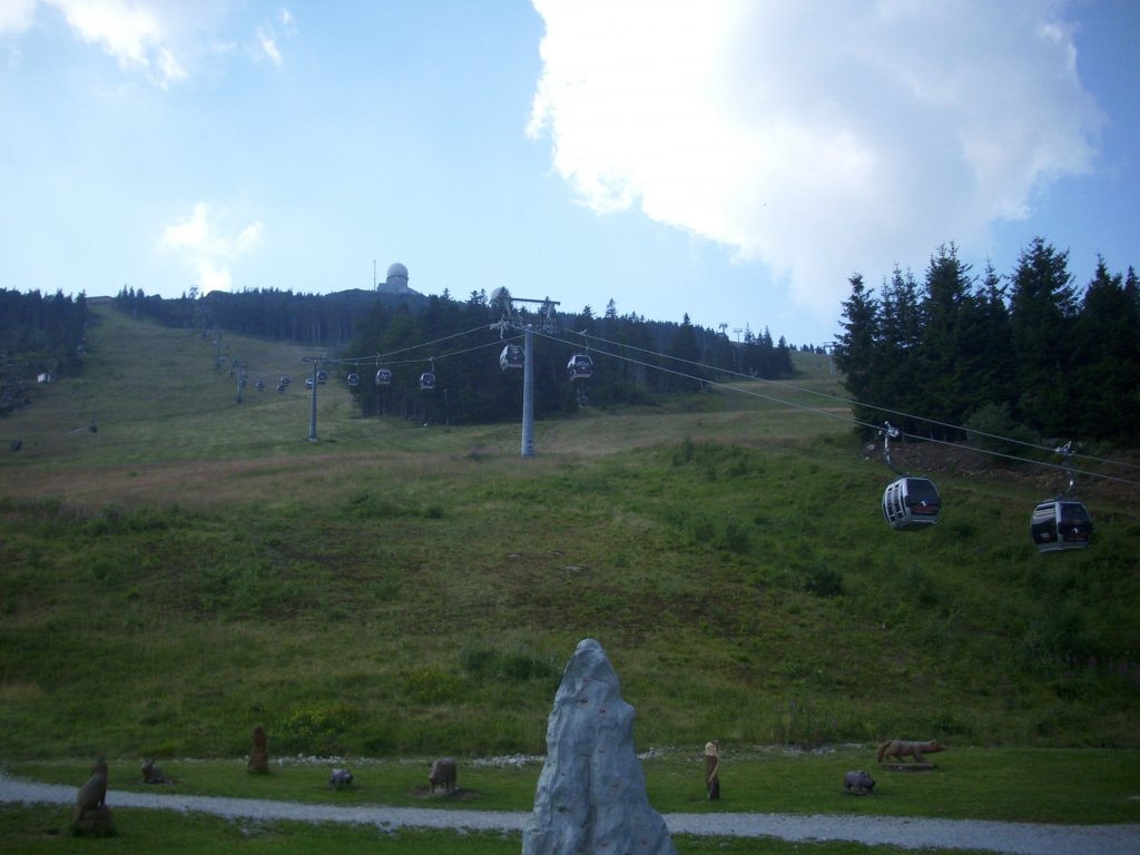 Die Arber Bergbahn zum Gipfel des Arbers am 27.07.2012