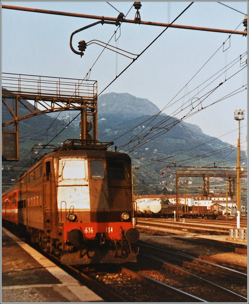 Die FS 636 134 in Bozen/Bolzano.
21. Juli 1984 