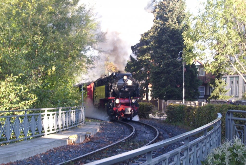 Harzquerbahn in Wernigerrode im Herbst 2011