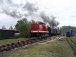 Diesen Zug der RBB fotografierte ich am Bahnhofsfest in Putbus am 20.05.2012