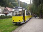 Kirnitschtalbahn in Bad Schandau Richtung Beuthenfall am 05.10.2012    