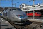 Lyria/183123/tgv-und-re-460-in-lausanne TGV und Re 460 in Lausanne am 10. Feb. 2012.
