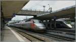 TGV  IRIS  - oder ein 320 km/h schneller Gleisemesszug. 
Mulhouse Ville, den 22. Mai 2013
