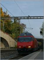 SBB Re 460 107-6 in Vevey. 
25. Okt. 2012